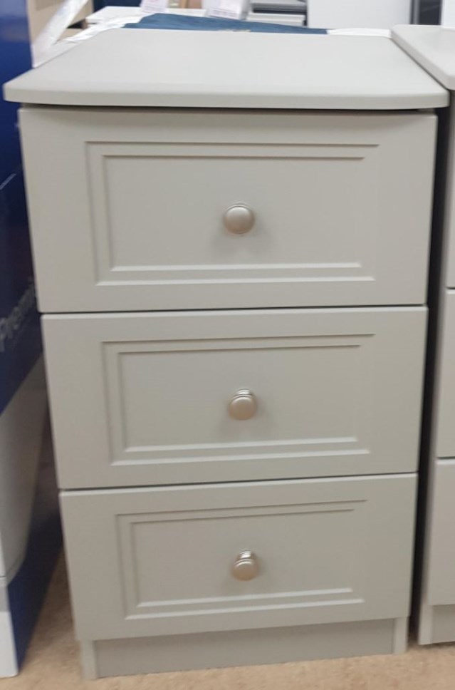 Wells 3 Drawer Bedside Chest