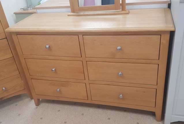 Minstrel 6 Drawer Wide Chest