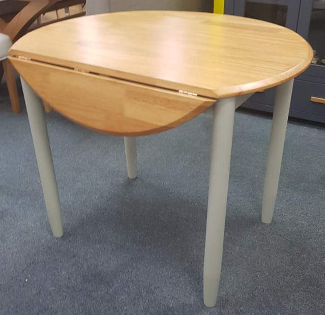 Round Drop Leaf Dining Table