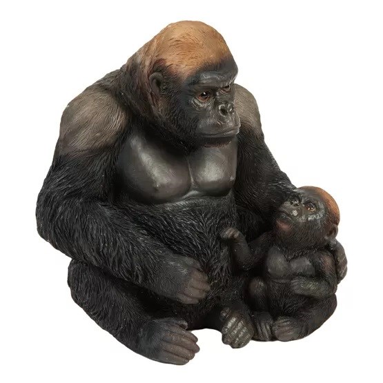 Gorilla and Baby Figurine