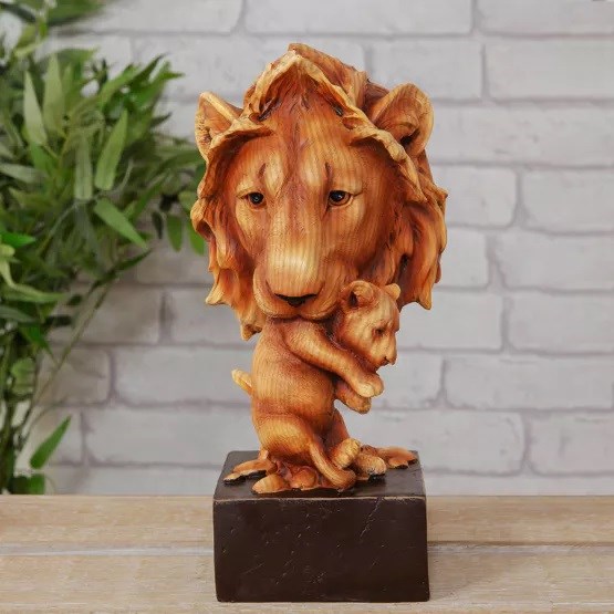 Lion & Cub Figurine