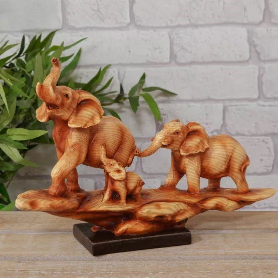 Elephant Family Figurine