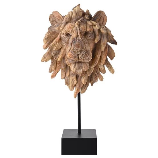 Lion Head on Stand