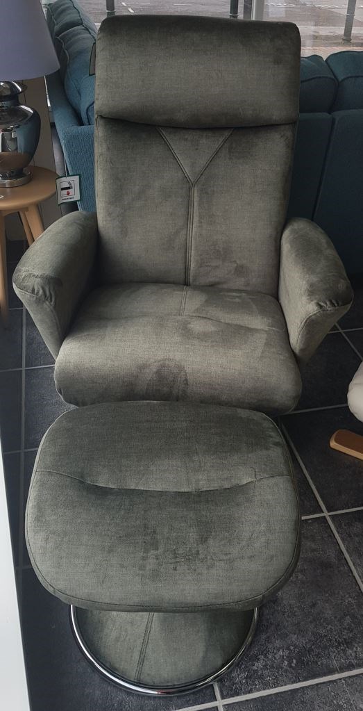 Waterloo Swivel Recliner and Footstool